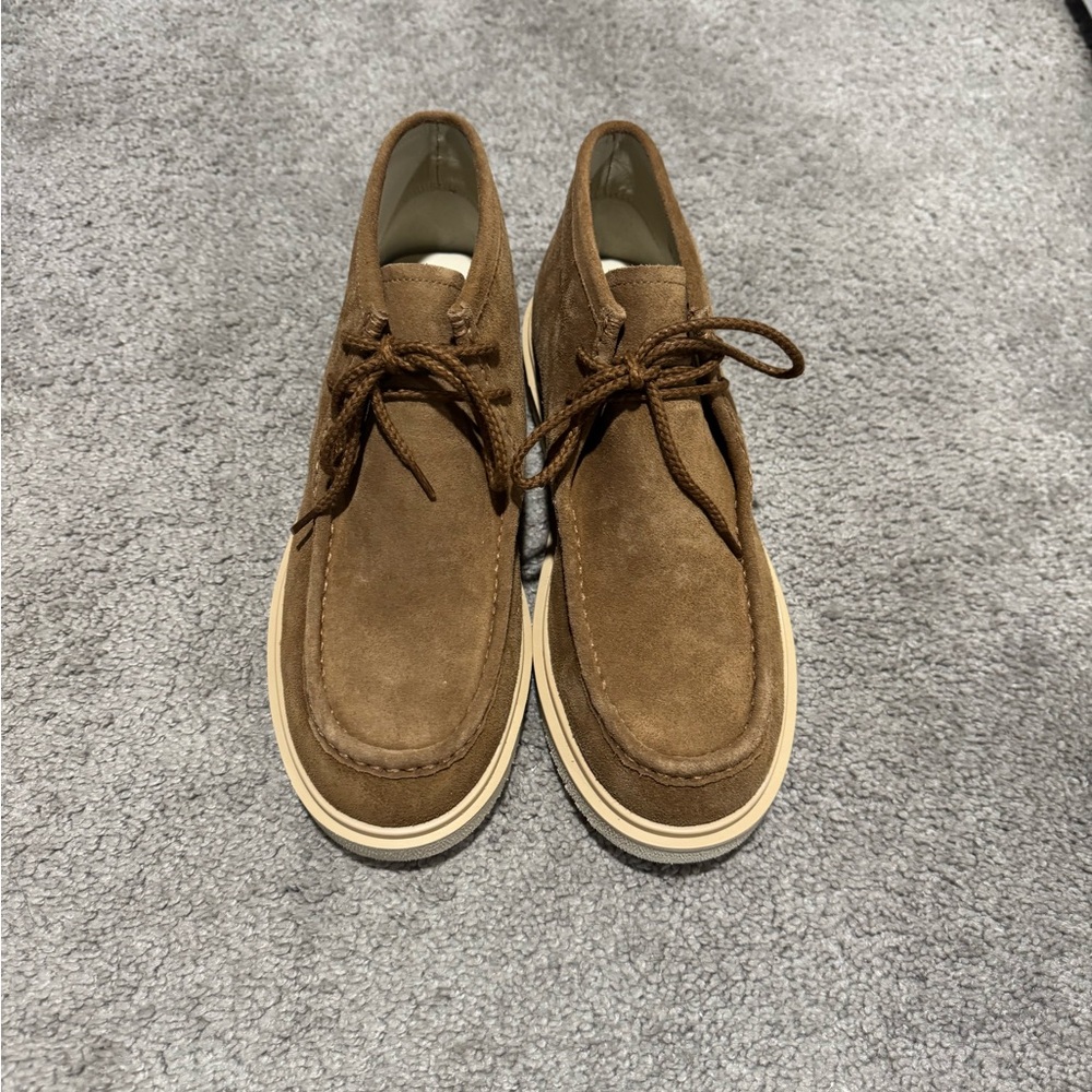Vince Tan Suede Chukka Boots